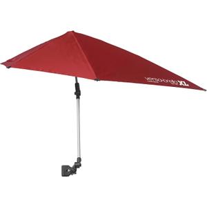 Sport-Brella Versa-Brella SPF 50+ Adjustable Umbrella with Universal Clamp (Firebrick Red)
