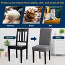 Chair Covers, Stretch Kitchen Dining Room Chair Covers Set of 6, Removable Washable Dining Chair Slipcovers for Home, Hotel, Banquet
