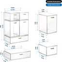 LALOBLUE Set of 5 Stackable Storage Drawers, Clear Acrylic Organizer Bins for Beauty Supplies, Perfect for Makeup Vanity, Undersink, Kitchen, Cabinet,Pantry Organization and Storage