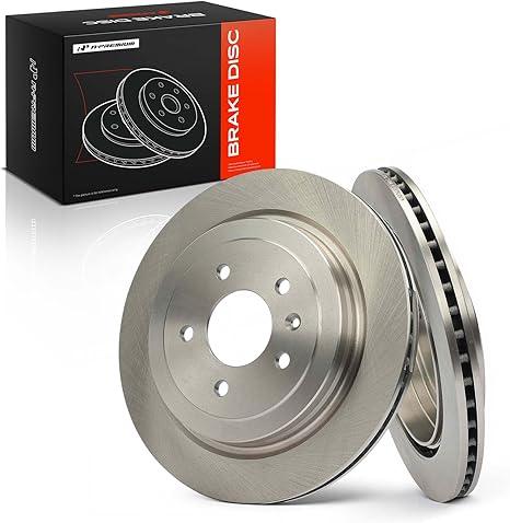 A-Premium 12.40 inch (315 mm) Rear Vented Disc Brake Rotors Compatible with Cadillac Models - ATS 2013-2019, 2-PC Set