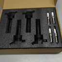 4PCS UF652 Ignition Coils & 93815 Double Iridium Spark Plug Compatible with Hyundai Accent Veloster 2012-2020, Kia Rio Soul 2012-2019 Replace# 273012B100 C1803 5C1860 GN10634