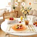 Rubtlamp 350 Pcs Plastic Dinnerware Set (50 Guests), Orange And Gold Plastic Plates, Hammered Party Plates Set Include Dinner Plates, Dessert Plates, Cups&Cutlery Set And Napkins for Wedding And Party