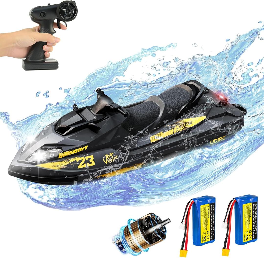 Cheerwing UDI023PRO Brushless RC Jet Boat for Adults, High Speed 25KM/H Remote Control Boat for Pools and Lakes