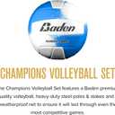 Baden Volleyball Net Set, Volleyball Bag, Adjustable Poles, & Boundary Lines, Portable Volleyball Net for Backyard or Outdoor Activities for Men, Women & Kids