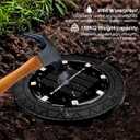 Solar Powered 8 Pack Outdoor LED Disk Lights - IP68 Waterproof, Non-Slip, Wear-Resistant Pathway Lights (Warm White)