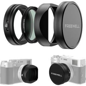 Freewell CPL/Black Diffusion Mist (1/4) Filter Kit with Lens Hood for Fuji X100 Series (X100VI, X100V,X100T, X100F, X100S, X100) (Black)