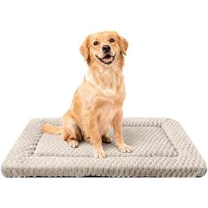 Dog Bed Mat,Reversible & Ultra Soft Kennel Pad-Machine Washable Pet Bed for Dogs & Cats-All-Weather Crate Liner for Crates,Carriers & Travel (Light Gray, 30" L x 20" W x 1.5" Th)
