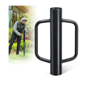 Fence Post Driver, 12LBS Fence Post Driver with Handle, 2.7 inch Inner Diameter Hand Post Pounder, Heavy Duty Black Iron T Post Rammer for U Channel Fence Post Wooden Post Metal Post Fence Post Driver, 12LBS Fence Post Driver with Handle, 2.7 inch Inner Diameter Hand Post Pounder, Heavy Duty Black Iron T Post Rammer for U Channel Fence Post Wooden Post Metal Post