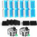 Voluas Dog Fountain Replacement Filters & Sponges, for 1.8gal/236oz/7L Wireless Stainless Steel Pet Water Fountain (6 Filters & 6 Sponges)