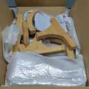 Geelin 3 Tier Yoga Mat Holder Wooden Wall Mount, Yoga Mat Gym Equipment Storage with 4 Hook for Hanging Foam Rollers and Resistance Bands, Storage Holder for Home Gym or Fitness Class