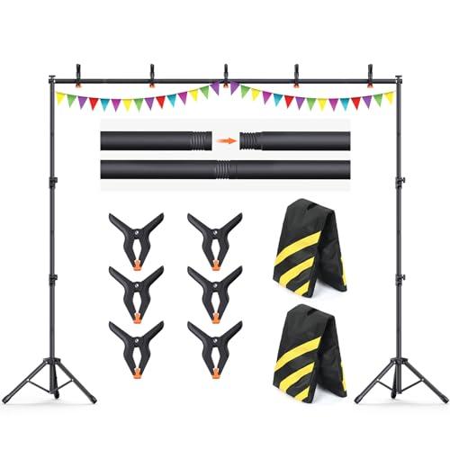 Amazon.com : Forlogic 10x7.5Ft Backdrop Stand, Heavy Duty Adjustable Photo Back Drop Stand for Party, Photography, Banner Stand (Includes Six Background Stand Clamps) : Electronics
