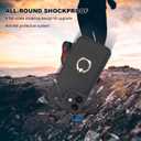 ONETOP for iPhone 12/12 Pro Wallet Case with Card Holder, 360 Rotation Ring Kickstand RFID Blocking PU Leather Double Magnetic Clasp Shockproof Cover for Women and Girls 6.1 Inch (Black)