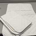 NNSMUN Sofa Armrest Cover, Headrest Cover for Recliner Chair Arm Cover, Armchair Slipcover with Pockets, Nonslip Quilted Furniture Protector for Pets Leather Sofa Couch (Beige,2 Seater(4pcs))