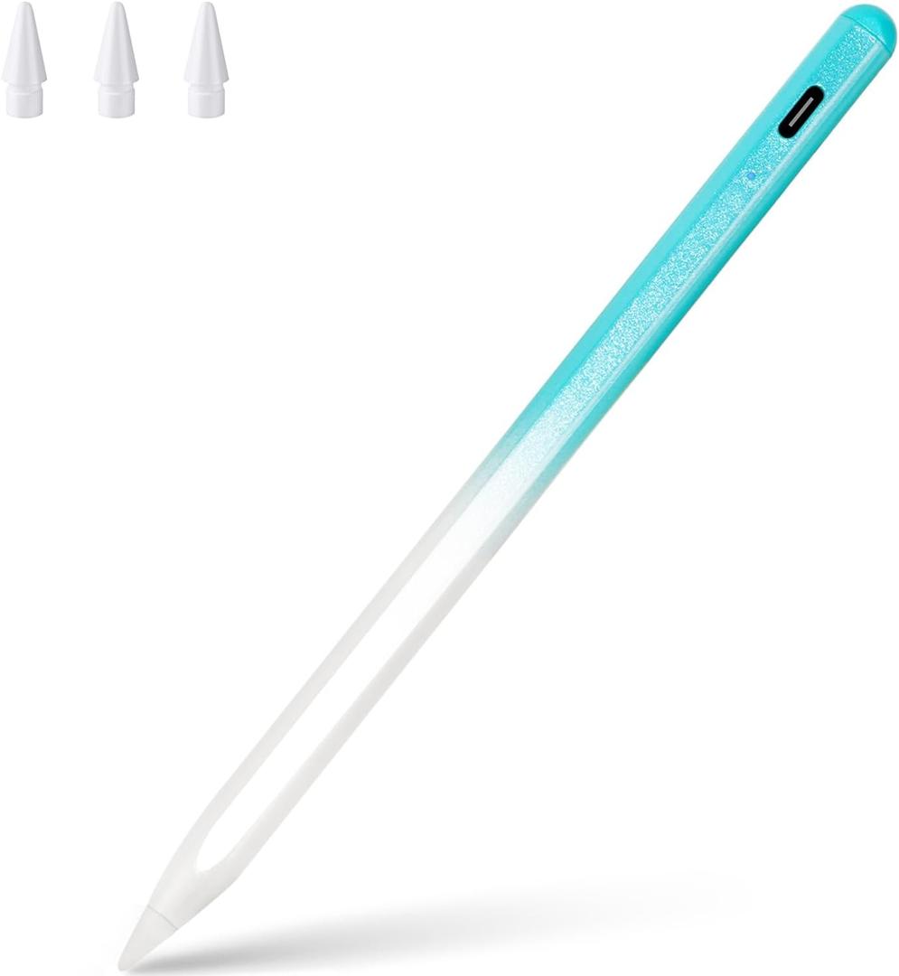BLEBLE Stylus Pen for ipad, Active Pencil with Quick Charge, Palm Rejection Tilt Sensor, Magnetic Apple Compatible 2018-2022 iPad Pro 11''/12.9'',iPad 10/9/8/7/6,iPad Mini 5/6,iPad Air3/4/5- Blue