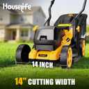 40V Cordless Lawn Mower Compatible with Dewalt 2x20V MAX Battery, 14 Inch Electric Lawn Mower with 35L Grass Bag, 6-Position Height Adjustment, Foldable Push Mower for Yard (Tool Only)