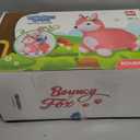 iPlay, iLearn Bouncy Pals Hopping Fox Horse, Toddler Girl Inflatable Bouncing Animal Hopper Toy, Outdoor Indoor Plush Ride on Bouncer, Baby Birthday Gift 18 Month 2 3 4 Year Old Kid - Fox