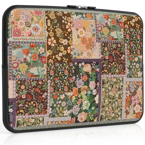 Laptop Sleeve 15.6 inch, Compatible with MacBook Air 15 inch, Vintage Shockproof Laptop Case 15.6'', Slim Protective Travel Carrying Case for MacBook Pro 16, Lenovo Dell Asus HP