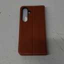 SHIELDON Wallet Case for Galaxy S24+ 5G, Genuine Leather Folding Wallet Case with Kickstand RFID Blocking Card Slots Magnetic Shockproof Phone Cover Compatible with Galaxy S24 Plus 6.7" - Retro Brown