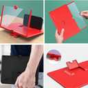 Screen Mobile Phone Magnifier, 2026 New 3D HD Screen Expander, Portable Enlarger Movies Gaming Video,Foldable Phone Stand with Movie Screen Amplifier,Compatible with All Phones (Black, 10inch)