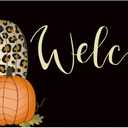 Evergreen Flag Sassafras Mixed Print Pumpkins Interchangeable Entrance Doormat | Indoor and Outdoor | 22-inches x 10-inches | Non-Slip Backing | All-Season | Low Profile | Home Decor