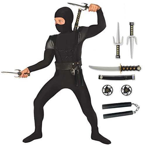 Morph Ninja Costume for Boys - Black, Size Small, Halloween Costume with Accessories M