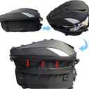 Motorcycle Tail Bag,Seat Bag,Dual Use Waterproof Helmet Bag for Motorbike - with One Extra Motorcycle Cargo Net