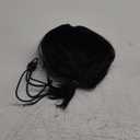 Adult Men Short Black Pigtail Synthetic Hair Wigs with Bolo Tie for Costume Cosplay Halloween Party