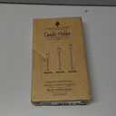 EAST FLAME Candle Holder - 3 PCS Candlestick Holders - Vintage Candle Stick Holder - Modern Decorative Centerpiece - Cozy Atmosphere Gift for Home Decor, Wedding, Black Taper