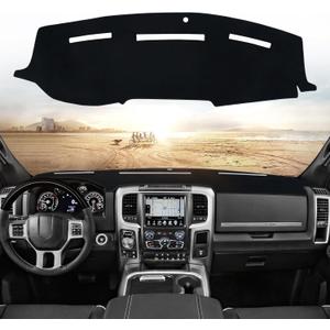 Dash Cover Mat Compatible with 2010 2011 2012 2013 2014 2015 2016 2017 2018 Dodge Ram 1500 2500 3500 Accessories Dashboard Cover Pad Carpet Dash Board Protector Sunshield Cover