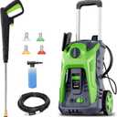 Electric Pressure Washer 4800PSI-Max 2.9GPM Electric Power Washer with 25 Foot Hose, 16.4 Foot Power Cord, Soap Tank Car Wash Machine Green Ideal Cleaning for Patio