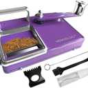 Cigarette Rolling Machine, Manual Dual-Track Upgrade Cigarette Machines, for 8.0 MM Diameter Size Cigarette Tube (80-100MM Lengths),Purple