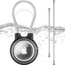 WhoseID Compatible with Apple Airtag Case Keychain Holder, IPX8 Waterproof Air Tag Cases Easy Twist-Off Cap with Durable Matel Keyring for Luggage, Item Finder, Backpack, Kids(Transparent, 1-Pack)