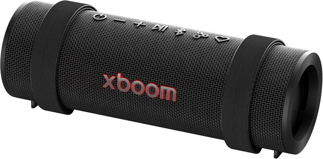 LG xboom Grab Core by will.i.am, Portable Outdoor Bluetooth Speaker for Sports and Athletes, up to 19 Hours, IP67 Dust and Water Resistant, Adjustable Carrying Straps. Perfect for Biking and Hiking