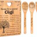 Gigi Gifts - "Recipe for a Special Gigi" Gigi Gifts for Grandma Cutting Board Set, Bamboo-Made Engraved Utensil Set Gifts for Gigi Cutting Board, Best Gigi Ever Gifts.