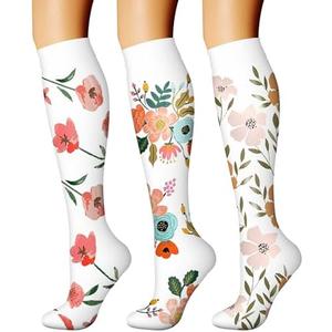 CHARMKING Compression Socks for Women & Men Circulation (3 Pairs) 15-20 mmHg is Best Support for Athletic Running Cycling, L/XL