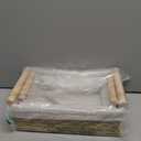 Round Paper Rope Storage Basket, Wicker Baskets for Organizing with Handle, Decorative Bins for Countertop, Toilet Paper Basket for Toilet Tank Top, Small Baskets Set (Set of 2,Beige)