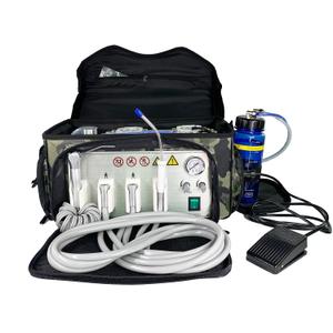Portable Veterinary Dental Delivery Unit with Air Compressor and Suction System for Dental Veterinary Clinic, 4H