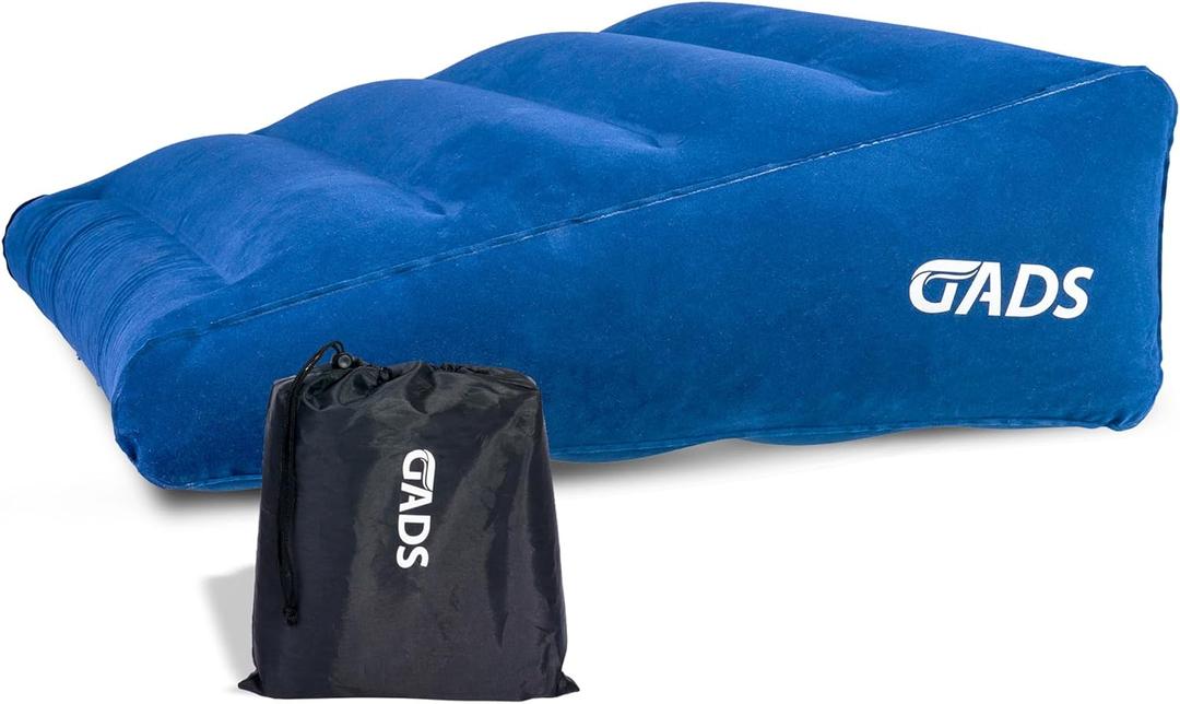 Inflatable Wedge Pillow for Sleep and Comfort  Portable Wedge Pillow for Travel, Blow Up Bed Wedge Pillows for Adults