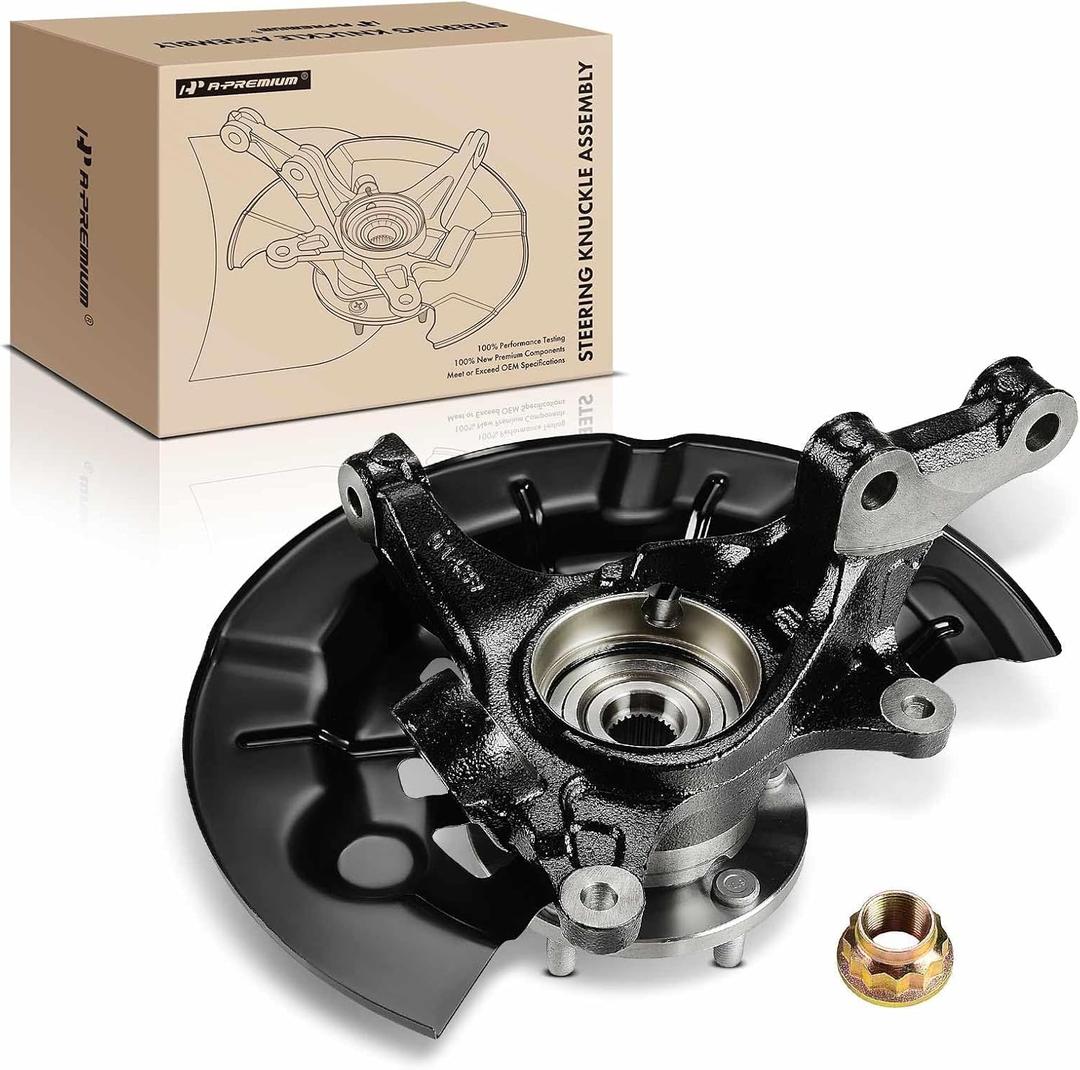 A-Premium Front Left Steering Knuckle & Wheel Bearing Hub Assembly Compatible with Toyota Camry 2012-2017, 2.5L, Sedan, w/5-Lug, Driver Side