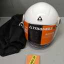 TRIANGLE Open Face Motorcycle Helmets 3/4 Half Helmet for Adult Men Women Dot Approved (Glossy White, X-Large)