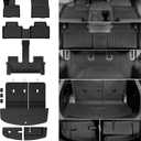 Floor Mats for 2026 Hyundai Palisade 7/8 Seat (Only Gas), All Weather TPE Black Cargo Mat with 3rd Seat Back Cover and Lower Trunk Mat for 2026 Hyundai Palisade Calligraphy Accessories