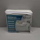 PlushDeluxe Premium Bamboo Mattress Protector  King Size, Waterproof, & Ultra Soft Breathable Noiseless Washable Bed Mattress Cover for Comfort & Protection - White