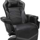 Respawn 900 Console Gaming Recliner with Footrest and Lumbar Support - Comfortable Ergonomic Gaming Chair with Headrest, No Wheels, Reclining, Heavy Duty, Racing Style Video Game Chairs - Gray (Grey)