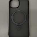 TORRAS Magnetic Kickstand for iPhone 15, 14, 13, & 16e Case [Fit for MagSafe][Sturdy & Versatile Stand] Military-Grade Shockproof Translucent Slim Protective Anti-Fingerprint Anti-Scratch, Black