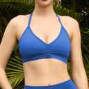 YEOREO CoreFlex Sports Bras for Women Padded Strappy Open Back Workout Top | Light Impact Criss Cross Bra Yoga Gym Crop Top (S)