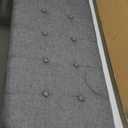 12 Inch Twin Bed Frames with Upholstered Headboard and Metal Footboard, No Box Spring Needed, Heavy Duty Twin Metal Mattress Foundation, Noise Free, Easy Assembly