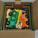 Atoylink Toddler Sorting and Stacking Toys with Magnetic Wooden Cars & Community Helpers, Baby Number Blocks Nesting Boxes Preschool Learning Montessori Toys for 1 2 3 Year Old Boys Girls Gift
