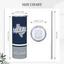 Tumbler 20oz Straight Skinny Car Cups With Insulated Cup Sleeve Portable Handle, Sports Travel Coffee Mug, Stainless Steel, Insulated,Classic Collection Gifts for Men Women Fans