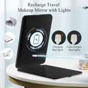 FUNTOUCH Rechargeable Travel Makeup Mirror with 72 Led Lights Portable