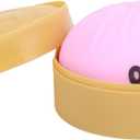 Dumpling Squishy, Fun Slow Rising Dumplings Squishy with Steamer Stress Balls Fidget Sensory, TPR Soft Squeeze Decompression Dough for Stress Relief Stretchy Desk (Light Purple)